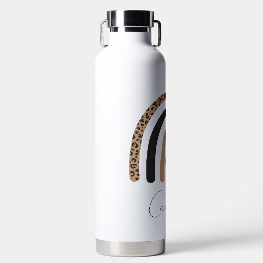 Niedliches Rainbow Leopard Muster Trinkflasche (Vorderseite)