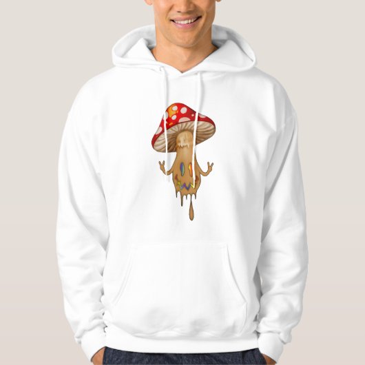 Niedliches Rainbow Mushroom Hooded Sweatshirt (Vorderseite)