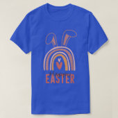 Niedliches Rainbow Rabbit Bunny Oars Happy Osterfe T-Shirt (Design vorne)
