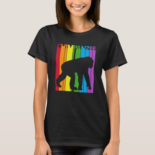 Niedliches Rainbow-Schimpanse T-Shirt (Vorderseite)
