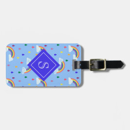 Niedliches Rainbow Sky Muster Personalisiert Gepäckanhänger