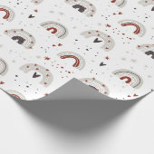 Niedliches Rainbow-, Stars- und Hörpapier Geschenkpapier (Ecke)