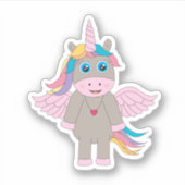 Niedliches Rainbow Unicordesign Aufkleber (Vorderseite)