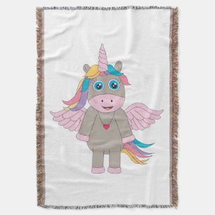 Niedliches Rainbow Unicordesign Decke