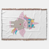 Niedliches Rainbow Unicordesign Decke (Vorderseite)