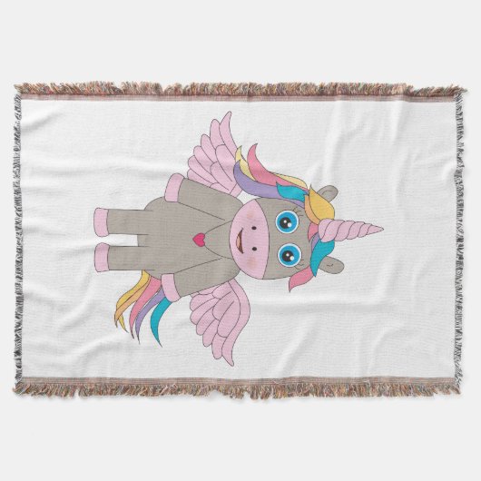 Niedliches Rainbow Unicordesign Decke (Vorderseite)