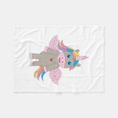 Niedliches Rainbow Unicordesign Fleecedecke (Vorderseite (Horizontal))