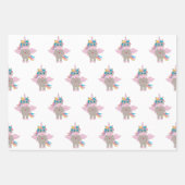 Niedliches Rainbow Unicordesign Geschenkpapier Set (Vorderseite 2)