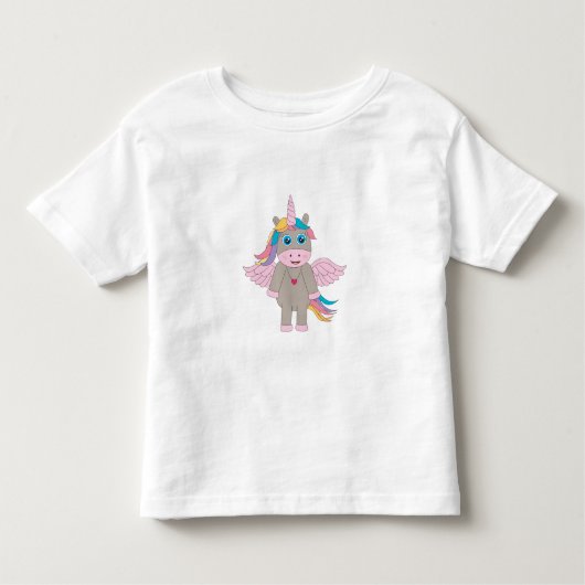 Niedliches Rainbow Unicordesign Kleinkind T-shirt (Vorderseite)