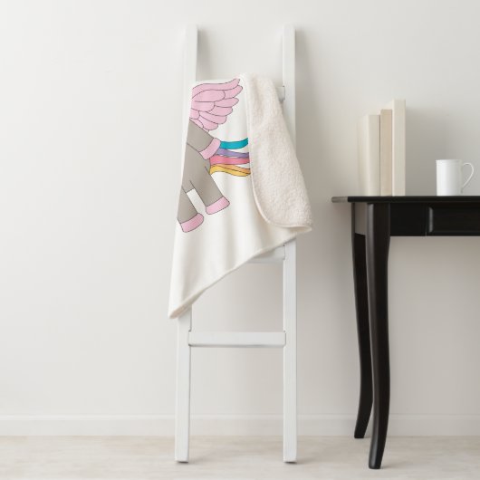 Niedliches Rainbow Unicordesign Sherpadecke (Beispiel)