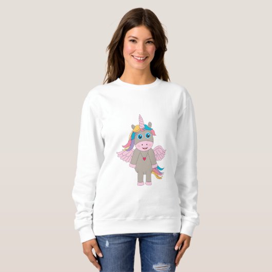 Niedliches Rainbow Unicordesign Sweatshirt (Vorne ganz)