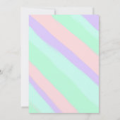 Niedliches Rainbow Unicorn Geburtstag Einladung (Rückseite)