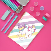 Niedliches Rainbow-Unicorn-Girl Notizblock
