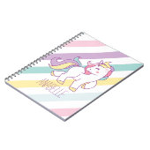 Niedliches Rainbow-Unicorn-Girl Notizblock (Linke Seite)