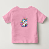 Niedliches Rainbow Unicorn Kleinkind T-shirt (Rückseite)