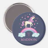 Niedliches Rainbow Unicorn Magnet (Vorderseite/Rückseite)