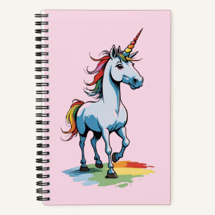 Niedliches Rainbow Unicorn Notizblock
