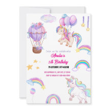 Niedliches Rainbow Unicorn Whimsical Girl Party Pi