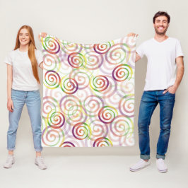Niedliches Rainbow-Weihnachtsmuster Fleecedecke