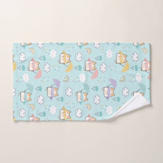 Niedliches Rainday Pattern Badetuch Set (Handtuch)