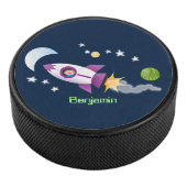 Niedliches Raketenschiff zur Darstellung des Carto Eishockey Puck (3/4)