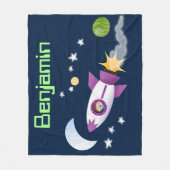 Niedliches Raketenschiff zur Darstellung des Carto Fleecedecke (Vorderseite)