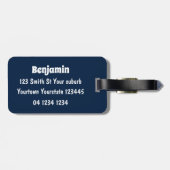 Niedliches Raketenschiff zur Darstellung des Carto Gepäckanhänger (Rückseite horizontal)