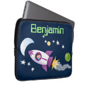 Niedliches Raketenschiff zur Darstellung des Carto Laptopschutzhülle (Vorne Rechts)