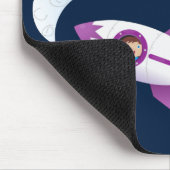 Niedliches Raketenschiff zur Darstellung des Carto Mousepad (Ecke)