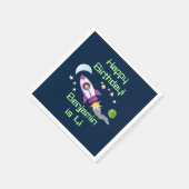 Niedliches Raketenschiff zur Darstellung des Carto Serviette (Ecke)