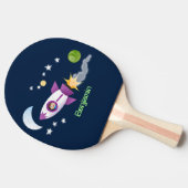 Niedliches Raketenschiff zur Darstellung des Carto Tischtennis Schläger (Seitenansicht)