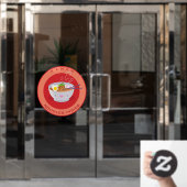 Niedliches Ramen Noodles Inside Restaurant Advert Fensteraufkleber (Büro Tür)