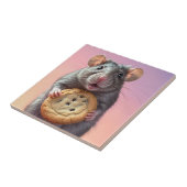 Niedliches Rattenkeks mit Schokolade Fliese (Seite)