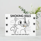 Niedliches Rauchen tötet sonniges Anti-Raucher-Des (Stehend Vorderseite)