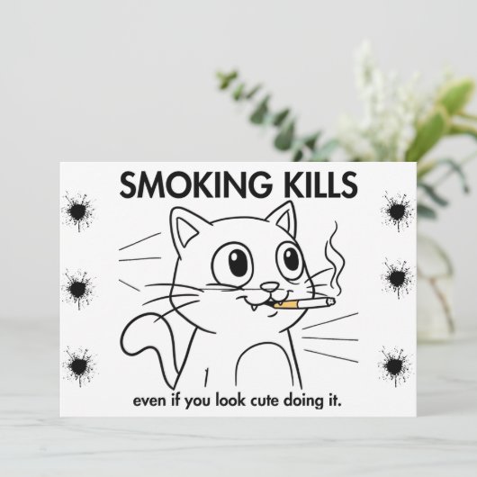 Niedliches Rauchen tötet sonniges Anti-Raucher-Des (Stehend Vorderseite)