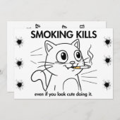 Niedliches Rauchen tötet sonniges Anti-Raucher-Des (Vorne/Hinten)