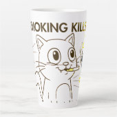 Niedliches Rauchen tötet sonniges Anti-Raucher-Des Milchtasse (Vorderseite)