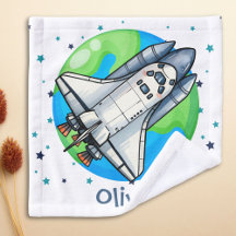 Niedliches Raumschiff um die Erde