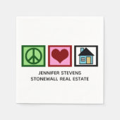 Niedliches Real Anwesen Custom Peace Liebe Open Ho Serviette (Vorderseite)