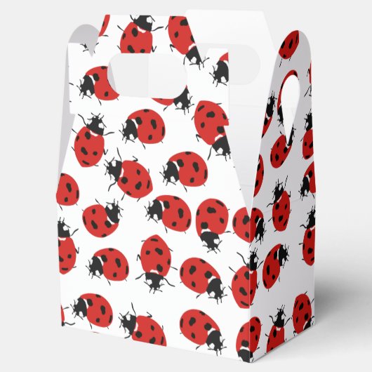 Niedliches Red & Black Ladybug Muster Geschenkschachtel (Geöffnet)