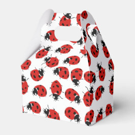Niedliches Red & Black Ladybug Muster Geschenkschachtel