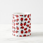 Niedliches Red & Black Ladybug Muster Kaffeetasse (Mittel)