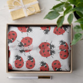 Niedliches Red & Black Ladybug Muster Seidenpapier (Geschenk)