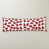 Niedliches Red & Black Ladybug Muster Seitenschläferkissen (Rückseite)