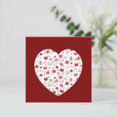 Niedliches Red Book and Reading Patches Einladung (Stehend Vorderseite)