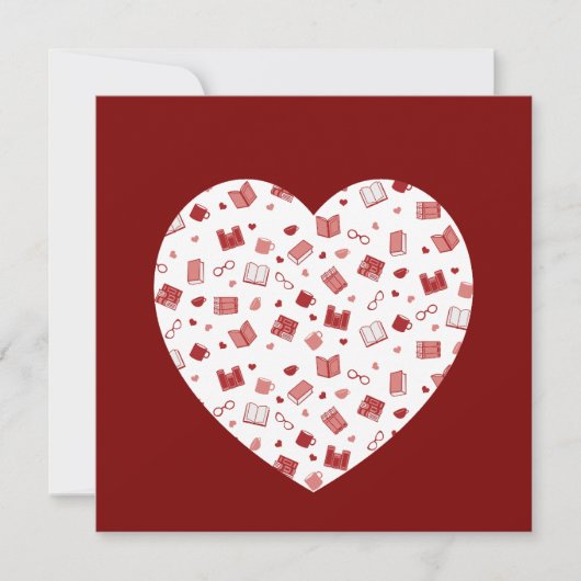 Niedliches Red Book and Reading Patches Einladung (Vorderseite)