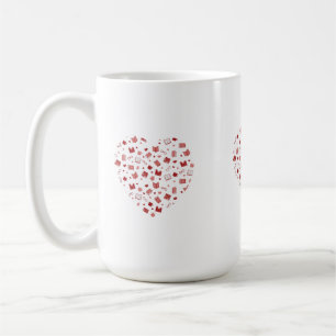 Niedliches Red Book and Reading Patches Kaffeetasse