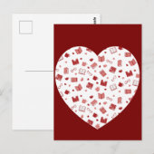 Niedliches Red Book and Reading Patches Postkarte (Vorne/Hinten)