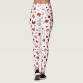 Niedliches Red Book and Reading Pattern Leggings (Rückseite)
