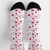 Niedliches Red Book and Reading Pattern Socken (Oben)